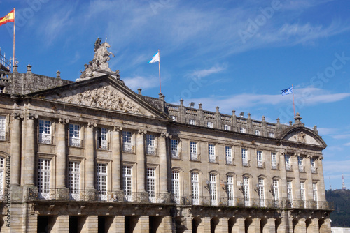 Santiago de Compostela (Galicia) Spain. Rajoy Palace in the Obradoiro square in the city of Santiago de Compostela. photo
