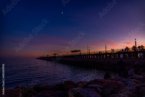 sunset on the seafront in Alicante