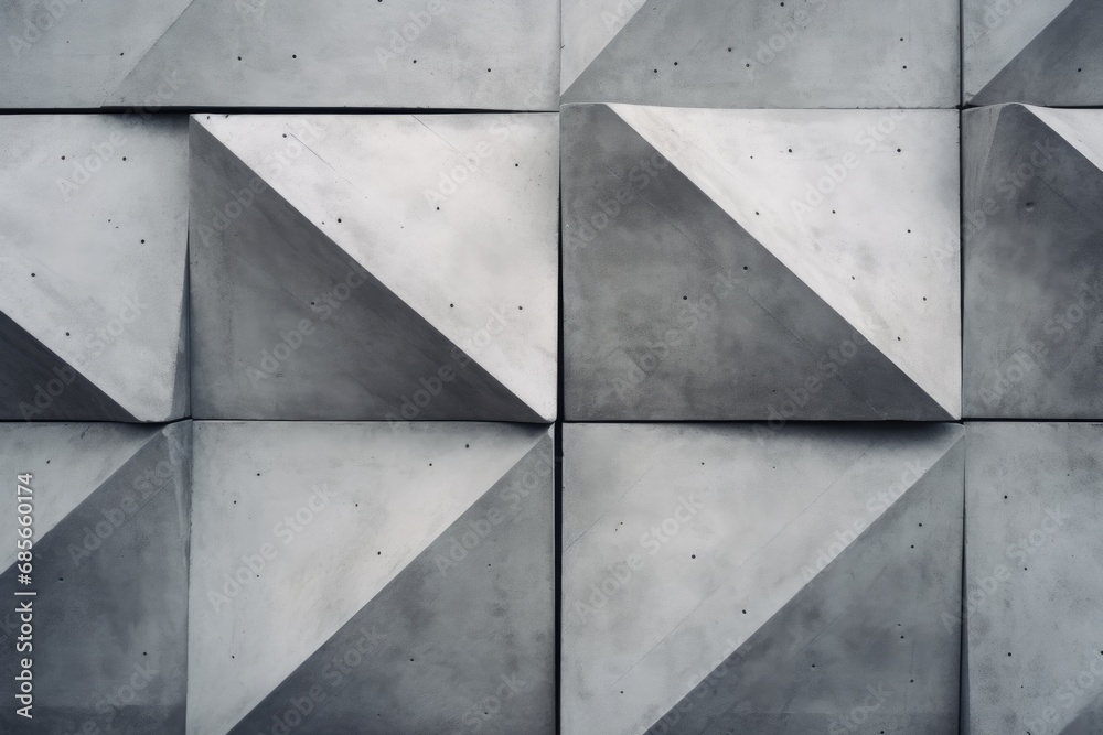 A detailed view of a wall made entirely of concrete blocks. This image can be used in various architectural, construction, or industrial design projects.