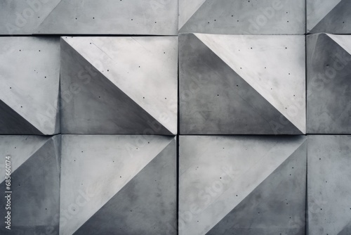 A detailed view of a wall made entirely of concrete blocks. This image can be used in various architectural, construction, or industrial design projects.