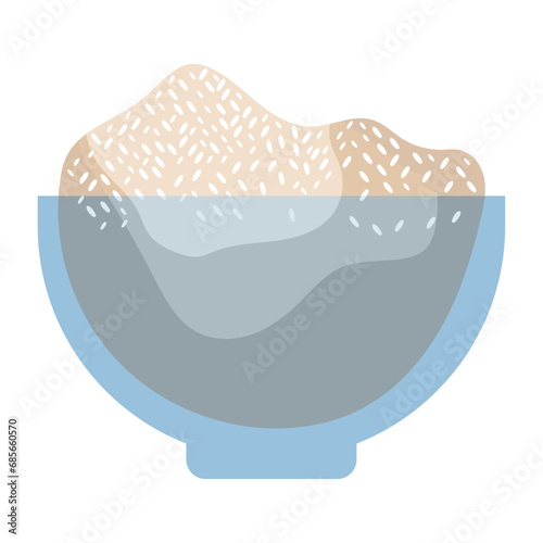 flour bowl illustration