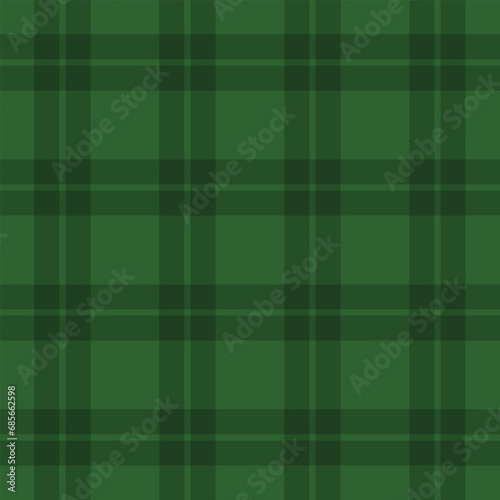 Plaid pattern in green for St Patricks Day. Simple tartan check plaid background. Traditional checkered background.