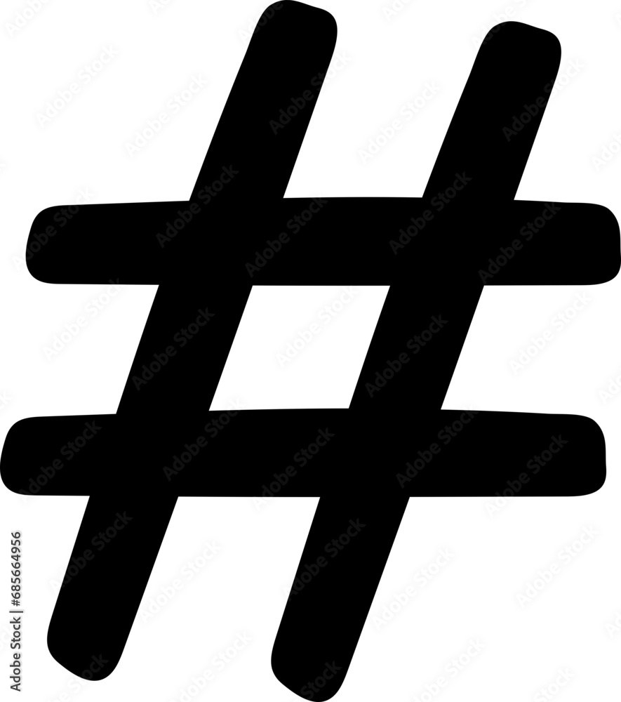 Obraz premium cute alphabet symbol sign hash tag