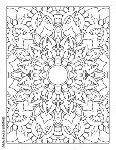 Pattern Mandala. Mandala Coloring Pages For Kids. Mandala Coloring Pages for Adults. Mandala flower for adult coloring book. Vector illustration. Coloring Page.