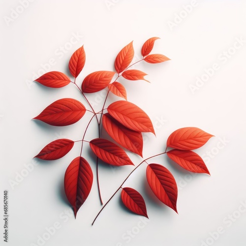 autumn leaves on a white background