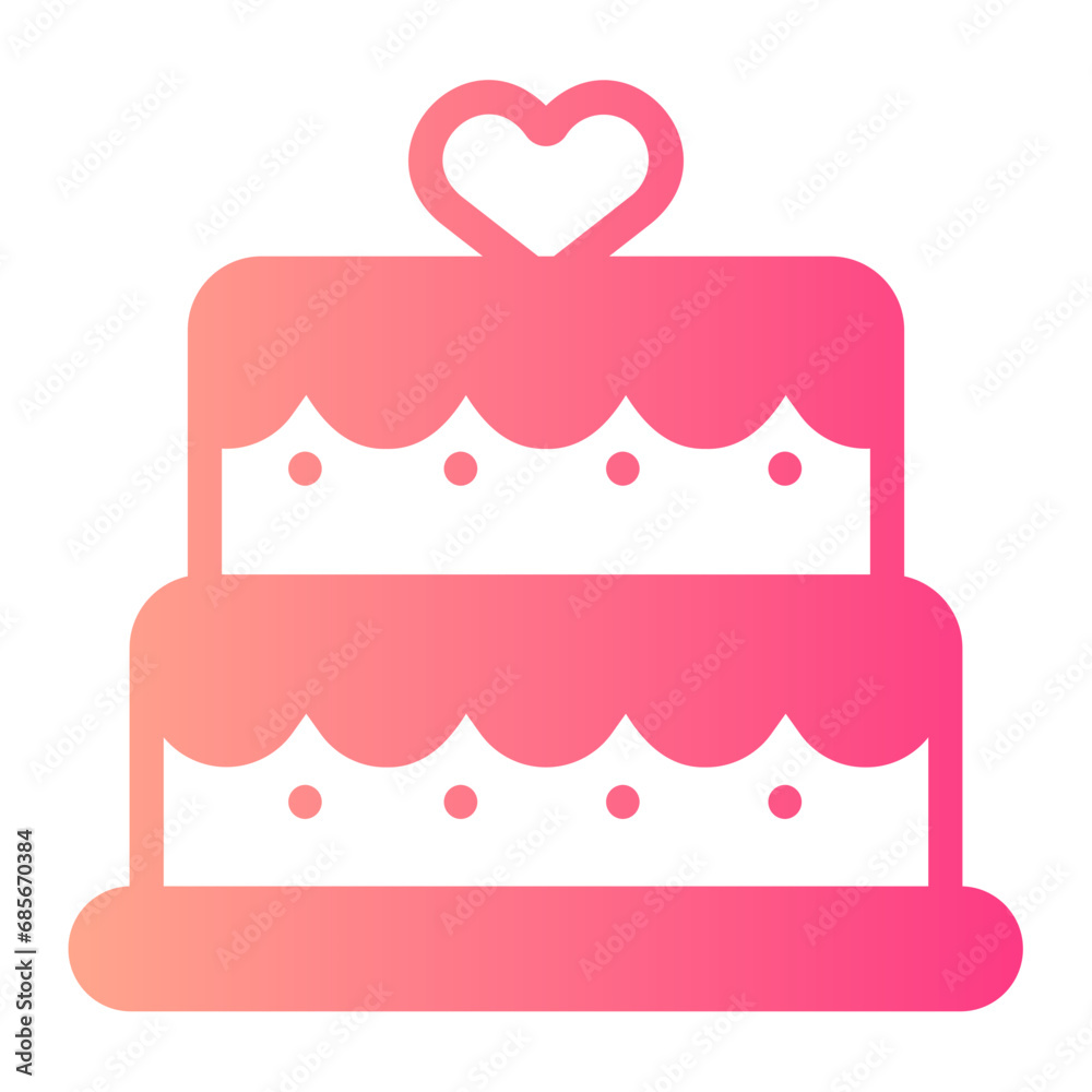 wedding cake gradient icon wedding cake gradient icon