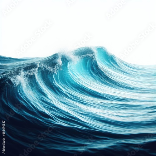 abstract blue background with waves on white