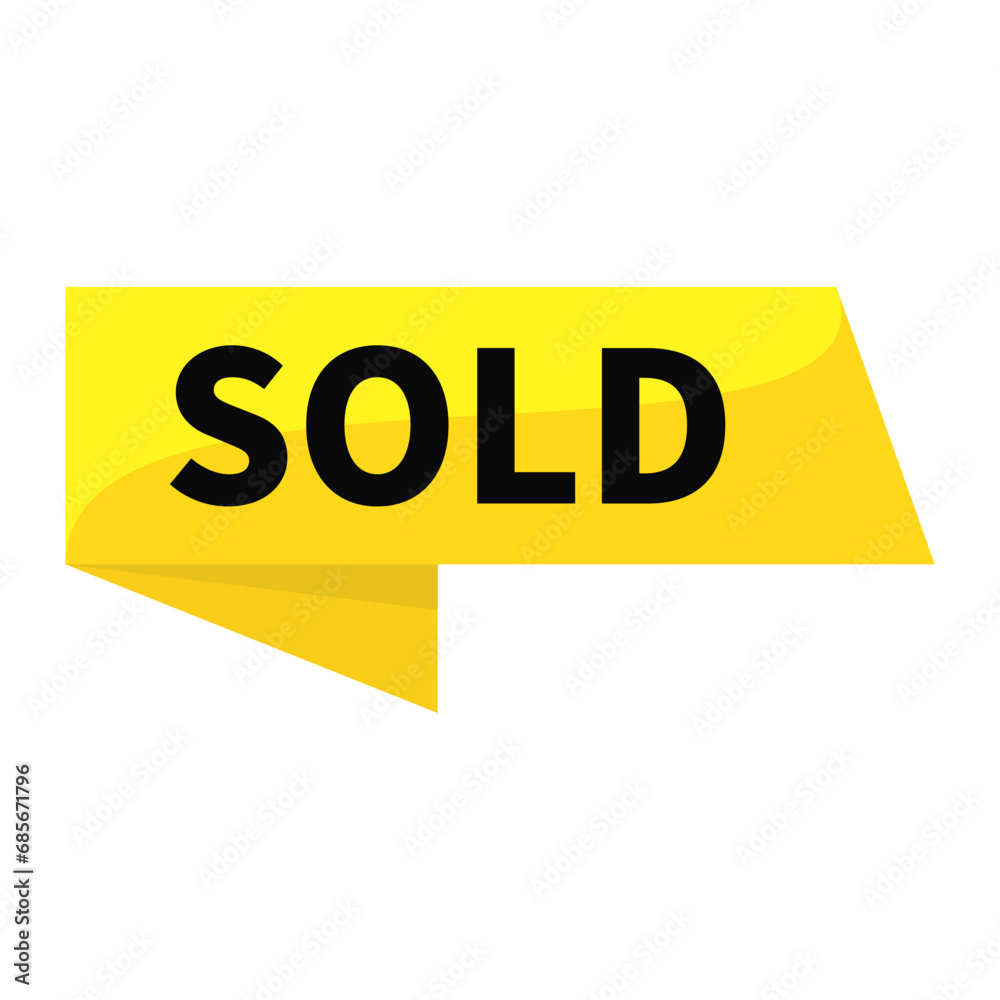Sold In Yellow Rectangle Ribbon Shape For Promotion Business Marketing Sell Social Media Information
Sold In Yellow Rectangle Ribbon Shape For Promotion Business Marketing Sell Social Media Information