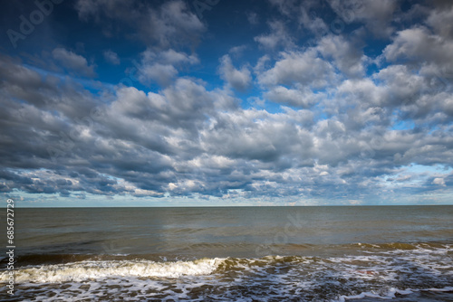 Clouds over Baltic sea  Liepaja  Latvia.