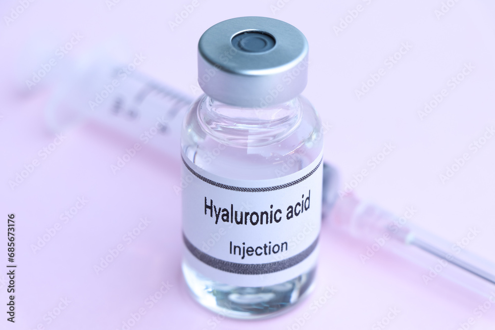 Hyaluronic acid in a vial, Substances used for injection to treat or medical beauty enhancement Hyaluronic acid in a vial, Substances used for injection to treat or medical beauty enhancement