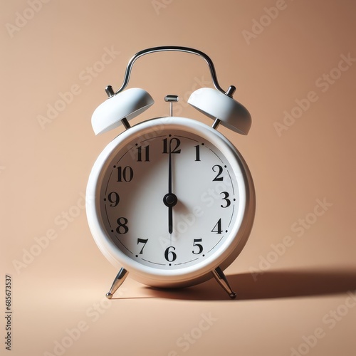 alarm clock on simple background