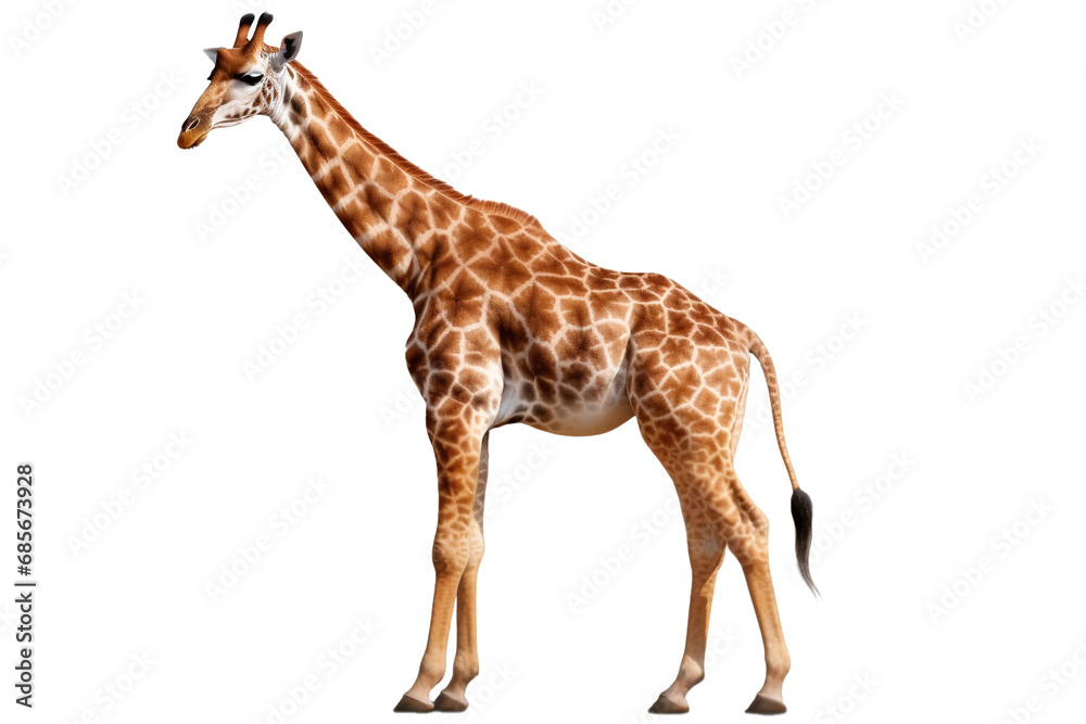 Fototapeta premium Giraffe isolated on white background