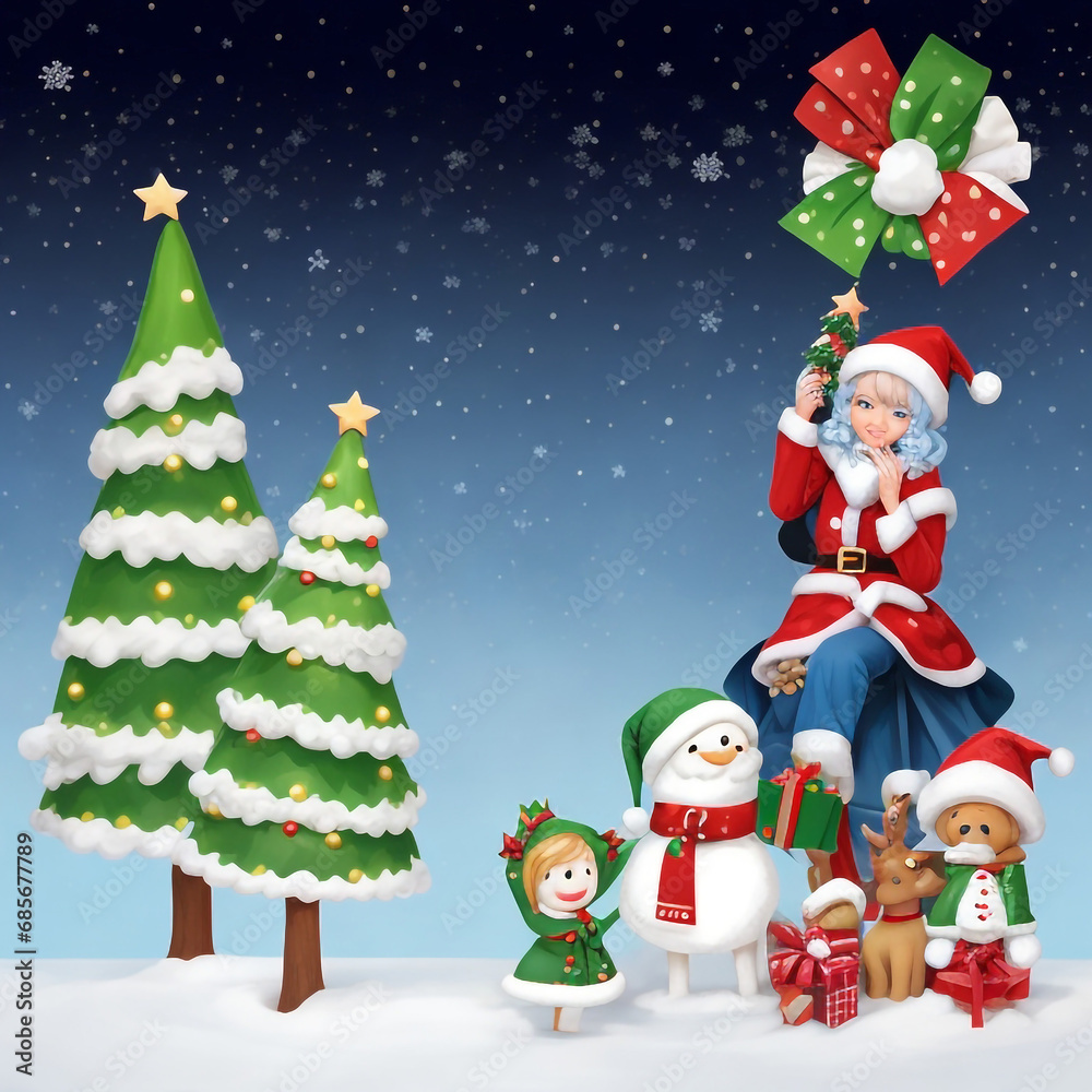 Merry christmas star images collections cute wallpapers ai generated