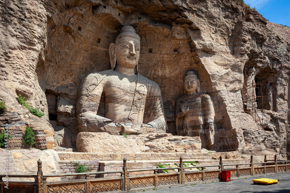The Buddhas of Yungang Grottoes in China