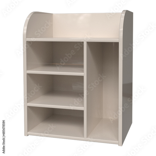 Realistic Bedside Cabinet for interior room design. 