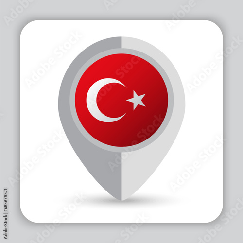 Free Download Turkey Flag Pin Map Icon - GFXLoad