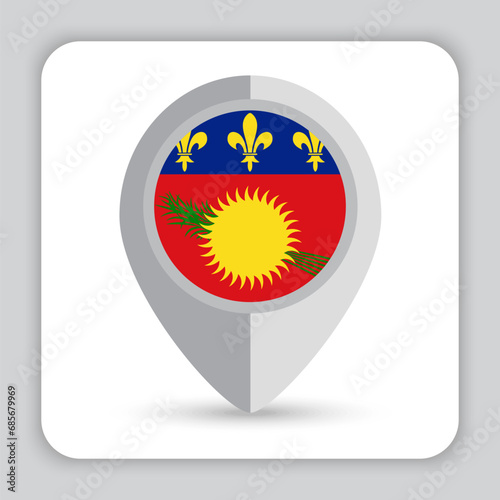 Free Download Guadeloupe Flag Pin Map Icon - GFXLoad