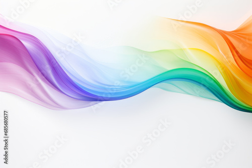 Abstract curved waves in seven rainbow colors. silk texture. Illustrations in bright and pale colors. A concept suitable for hopes, desires, and wishes that will make your hopes and happiness come tru photo