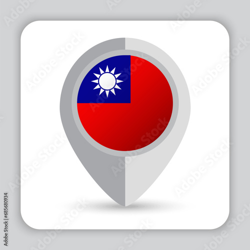 Free Download Taiwan Flag Pin Map Icon - GFXLoad
