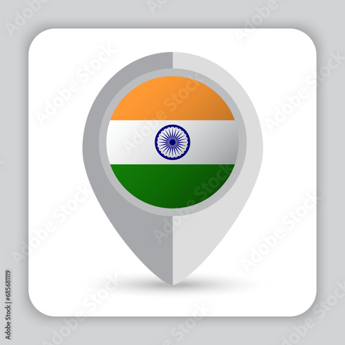 India Flag Pin Map Icon Free Download India Flag Pin Map Icon - GFXLoad
