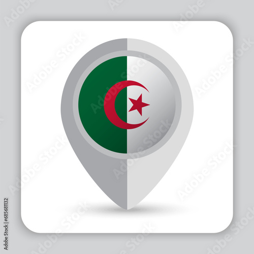Free Download Algeria Flag Pin Map Icon - GFXLoad