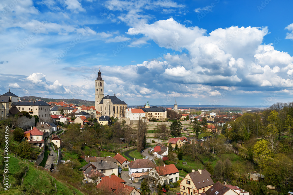 Historic center of Kutna Hora, in spring, Czech Republic