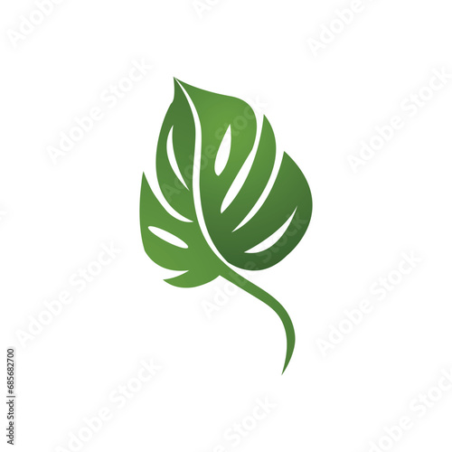 Monstera logo vector template symbol design