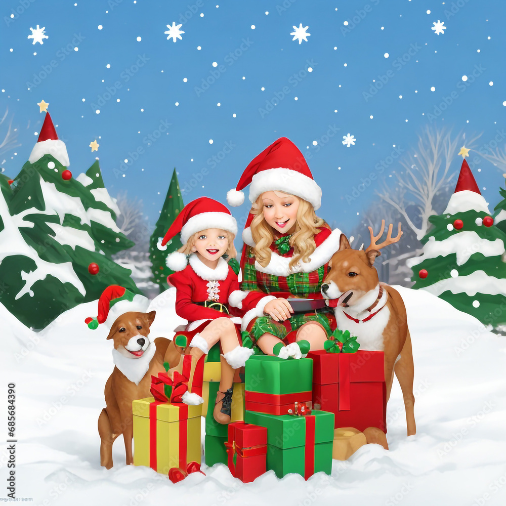 Merry christmas star images collections cute wallpapers ai generated
