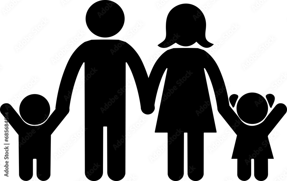 People Family parents and kid icon black People Family parents and kid icon black