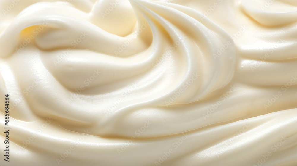 Fototapeta premium Natural cream mayonnaise close-up