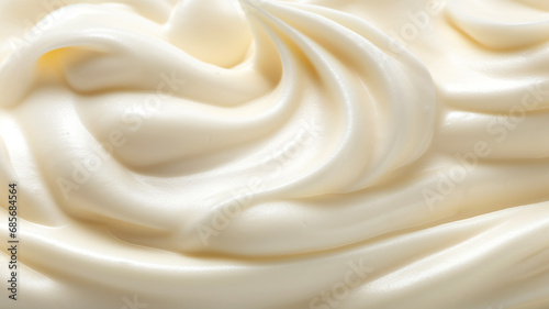Natural cream mayonnaise close-up photo