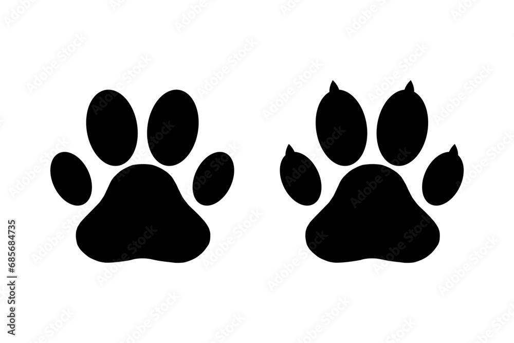 Paw print icon simple design