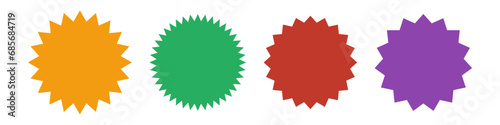 Badge label icon set different colours