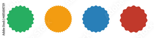 Badge label icon set different colours