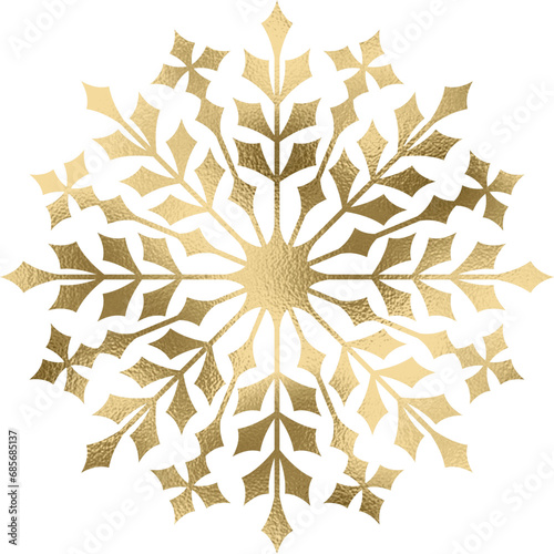 Schneeflocke gold mit transparentem Hintergrund
