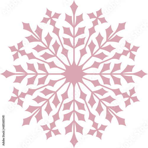 Schneeflocke rosa mit transparentem Hintergrund