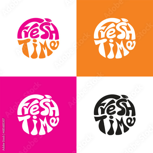 Vector Fresh time Logo for Coffee Shop Food Restaurant 