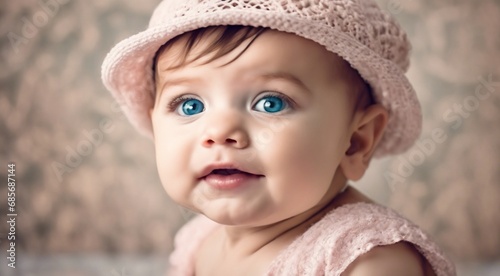 portrait of a child, cute baby on abstract background, pretty child on background, portrait of a cute baby