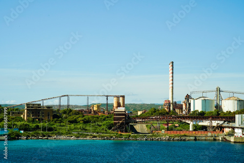 Porto industriale di Portovesme. Provincia di Sardegna del sud, Italy