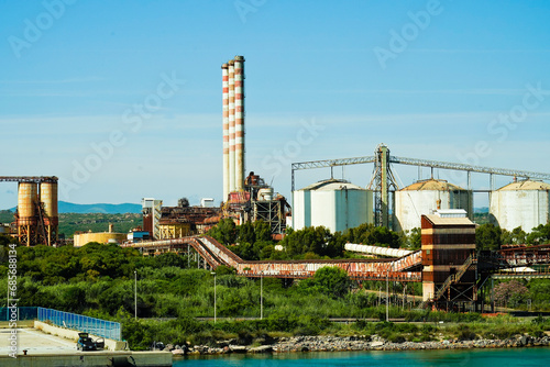Porto industriale di Portovesme. Provincia di Sardegna del sud, Italy photo