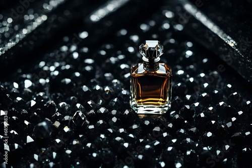 black diamond themed perfume advertising