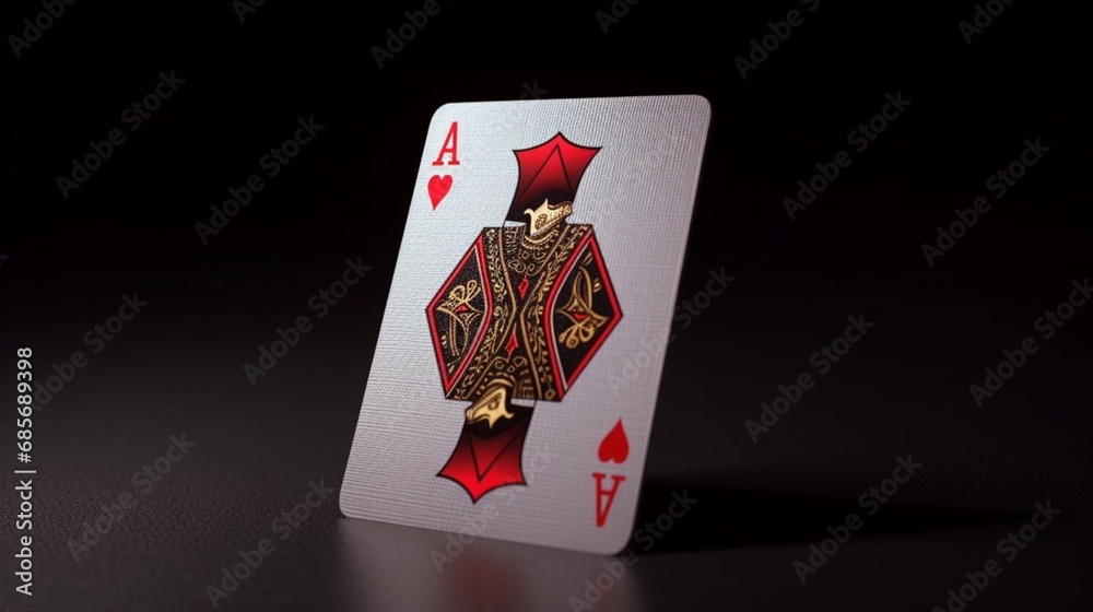 poker card realistic close up photography studio ligh.Generative AI