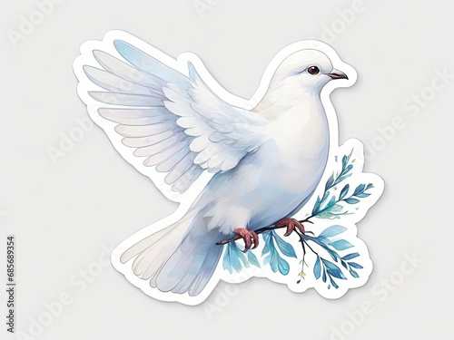 Etiqueta de una Paloma de paz o mensajera