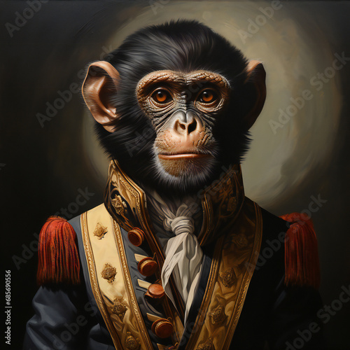 monumental portrait of a monkey © Sergei