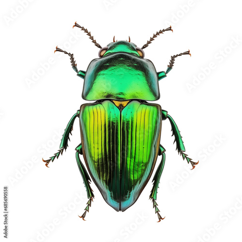 Green beetle Coleoptera, cut out - stock png. © Volodymyr