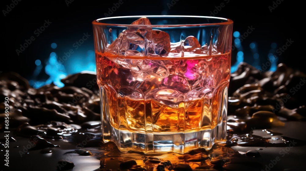glass of juice with ice glass of juice with ice