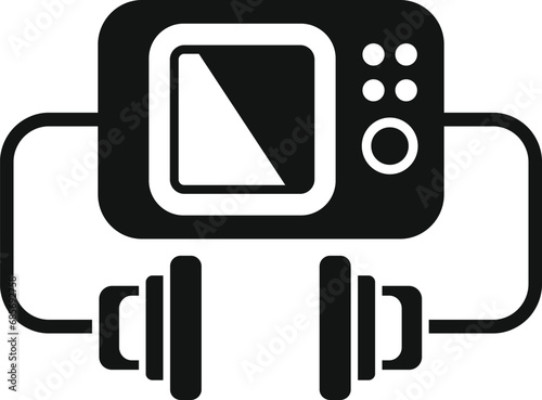 Defibrillator icon simple vector. Electric heart help. Heart attack