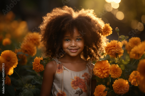 girl in garden