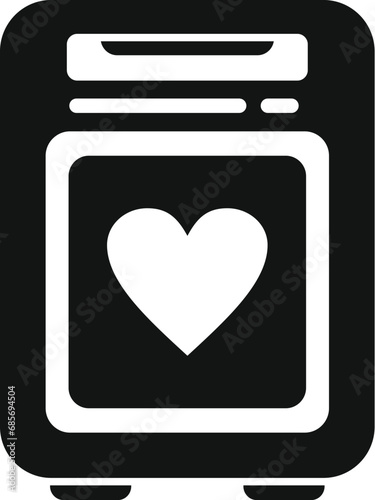 Hypertension defibrillator icon simple vector. Portable device. Pacemaker first aid