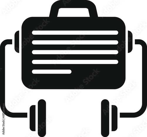 Disease defibrillator icon simple vector. Cardiac attack device. Electrical health